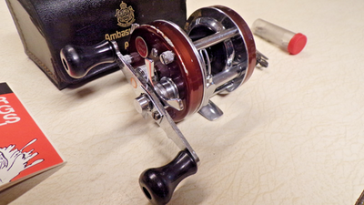 ABU GARCIA AMBASSADEUR FISHING REEL W/ CASE - BROWN 5500 - REEL
