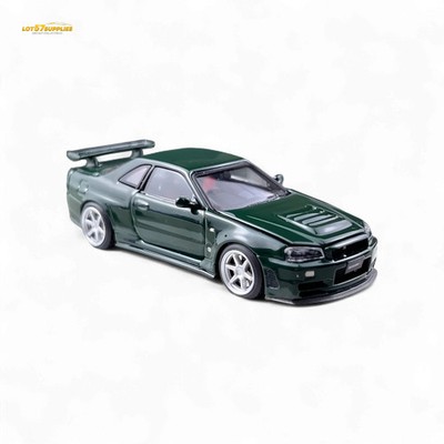 1/64 PGM Nissan 日産 GTR R34 Z Tune 緑　全開閉 PGM Nissan GTR R34 Z-TUNE - British Green 1:64 Luxury Box 1:64 | eBay