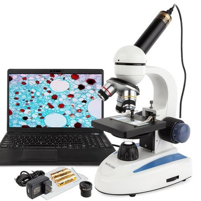 Compound Microscope 40X-1000X Magnification 360 Rotating USB Digital Camera Led