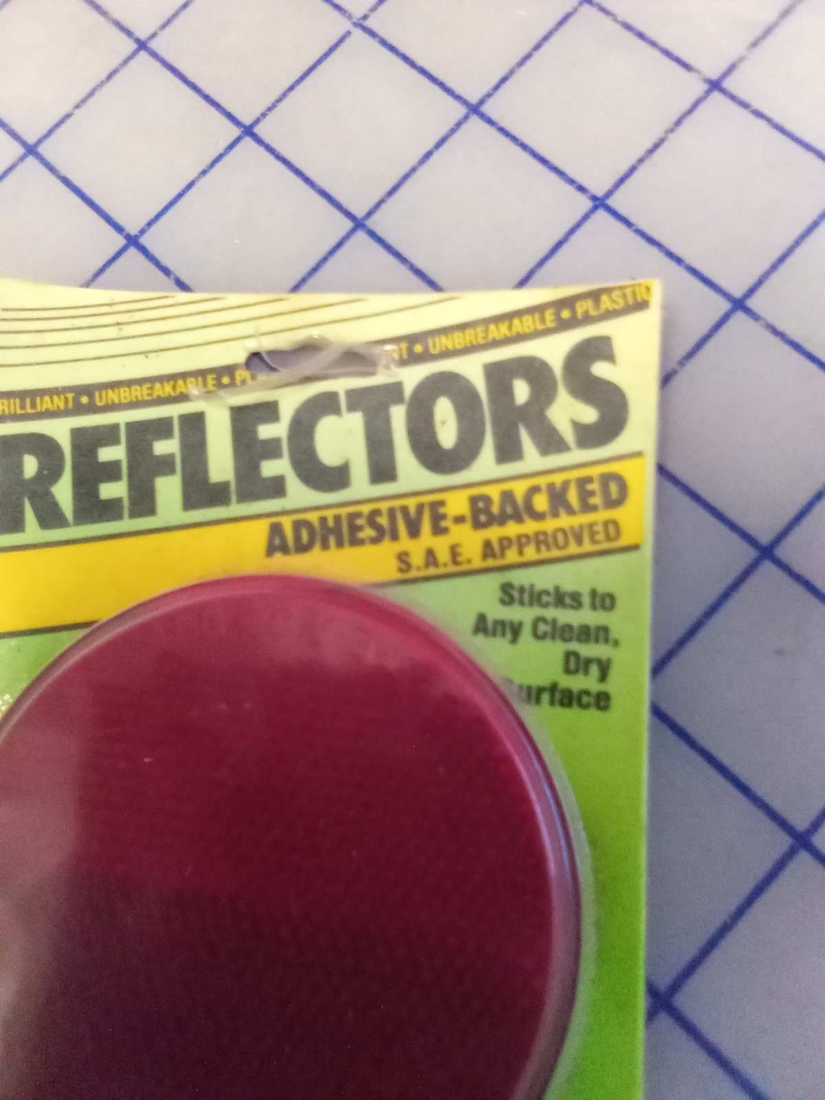 Hy-Ko   CDRF-4 Adhesive Backed S.A.E. Approved Reflectors 2 Pack, New Old Stock,