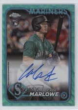 2024 Topps Chrome Rookie Aqua Wave Refractor /199 Cade Marlowe #RA-CMA Auto 9e1