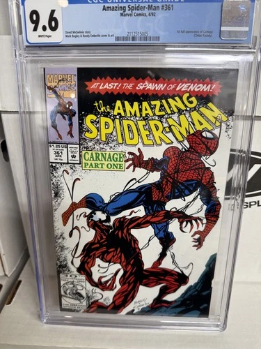 Amazing Spider-Man 361 CGC 9.6 NM+ 1st APPEARANCE of CARNAGE - Sweet book.