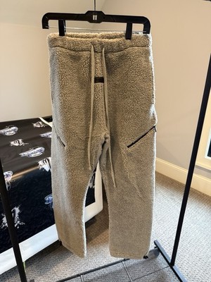 Fear of God Essentials Polar Fleece Dark Oatmeal Pants Size XS | eBay