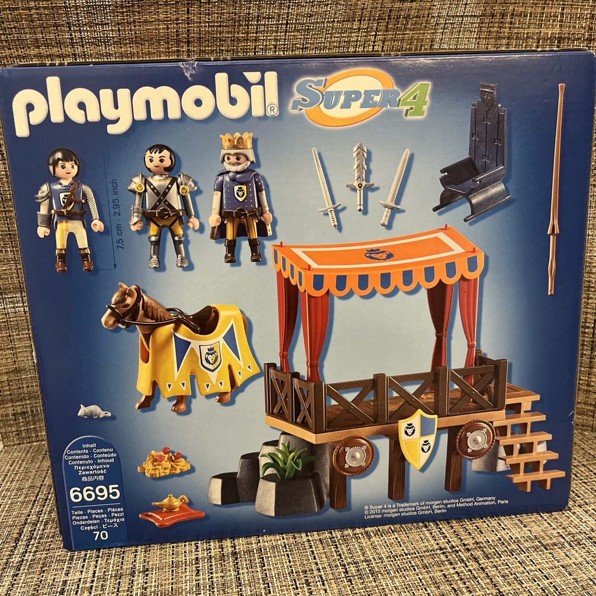 PLAYMOBIL 6695 Super 4 Royal Tribune With Alex Kit 70 pc NEW
