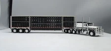 DCP 1/64 Dry Creek Black White Tri-Axle Peterbilt 389 Wilson Livestock 60-1049