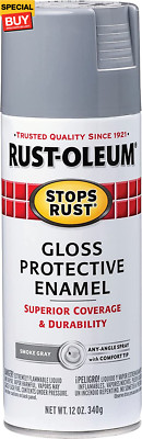 7786830 Stops Rust Spray Paint, 12 oz, Gloss Smoke Gray