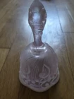 VTG Fenton Opalescent Irridescent Pink Bell Lily of the Valley Makers Mark Insid