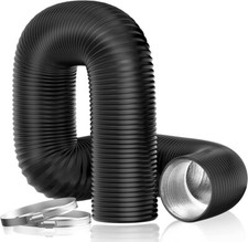 Hon&Guan  Aluminium PVC Ventilation Air Ducting Flexible Hose with 2pcs Clamps