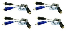 4 Pack 6" 100 Copper RCA Audio Cable "Y" Adapter Splitter 1 Female 2 Male