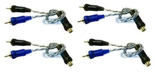 4 Pack 6" 100% Copper RCA Audio Cable "Y" Adapter Splitter 1 Female 2 Male