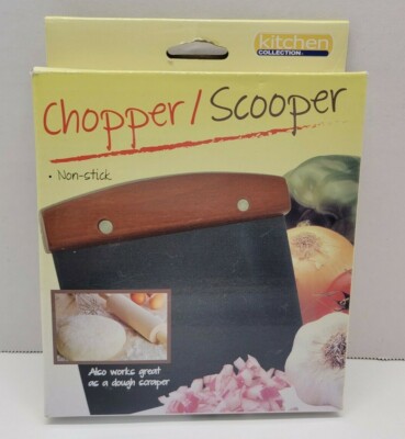 NIB Kitchen Collection Non Stick Chopper Scooper Dough Scraper W/ Wood Handle