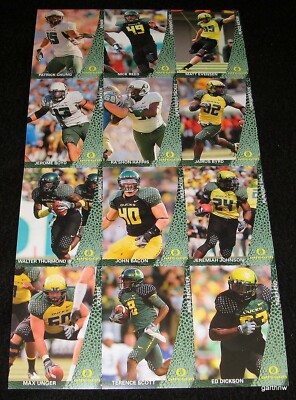 OREGON DUCKS FOOTBALL 2008 UNCUT TEAM CARDS: ED DICKSON Patrick Chung MAX UNGER