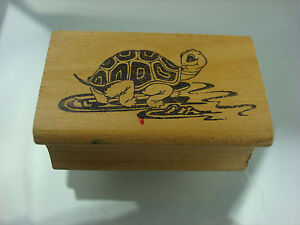 Schildkrote Stempel Terrapin In Einer Pfutze Montiert Gummi Kostenloser Versand Ebay