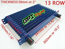 Universal 13 Row An-10an Universal Engine Transmission Oil Cooler Blue