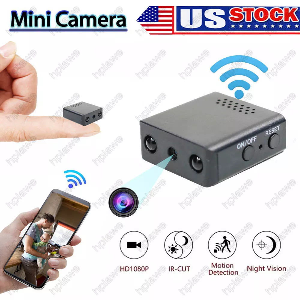 Mini Camera, Wireless WiFi Motion Detects Magnetic Camera, HD 1080P  Portable Home Security Cameras Covert Nanny Cam Small Indoor Outdoor White  Video