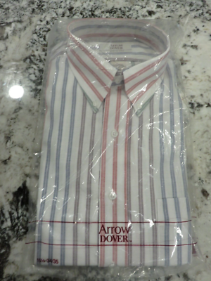 arrow dover dress shirts Arrow Dover Long Sleeve Button Up Dress Shirt - Size: 16 x 34/35
