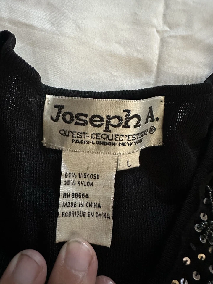 Blusa Joseph A para mujer junior manga 3/4 cuello en V diseño decorativo con cuentas talla L Foto 3 de 3