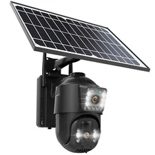 Sansco Wireless Solar Security Camera System 360° PTZ 4MP WIFI Outdoor Audio Cam