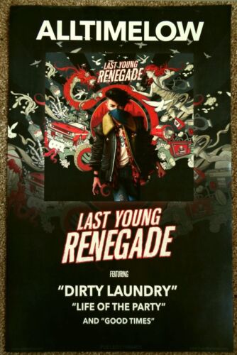 ALL TIME LOW Album POSTER Last Young Renegade 2-Sided 11x17 - 第 1/2 張圖片