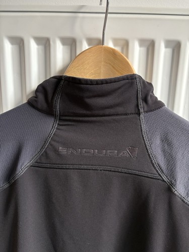 Endura Cycling Size M Medium Full Zip Jacket Black Mens Thermal - Picture 6 of 9