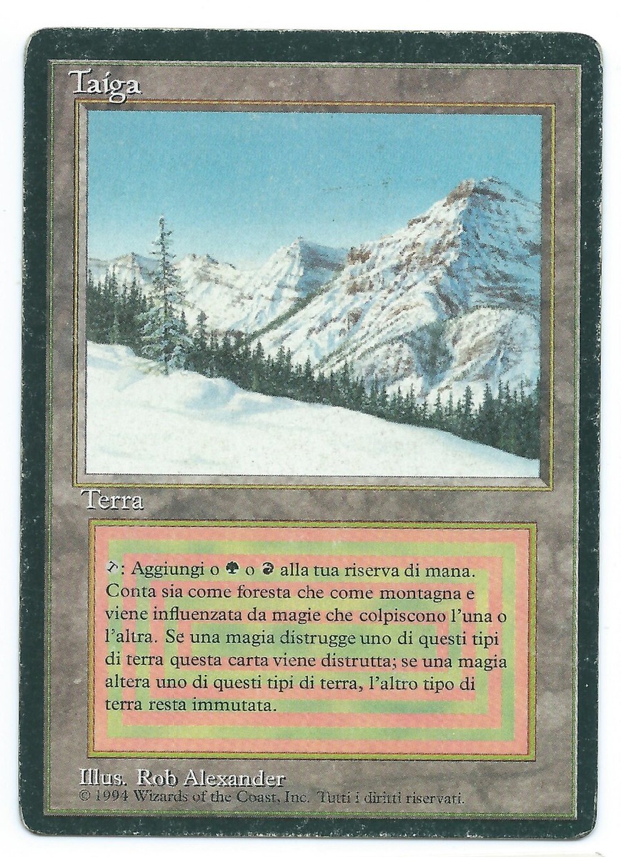 Magic MTG 1x Taiga FBB Foreign Black Border italian dual land