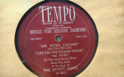 Mr. Kitzel 78rpm Single 12-inch Tempo Records #TR-404 Mr. Kitzel Calling 