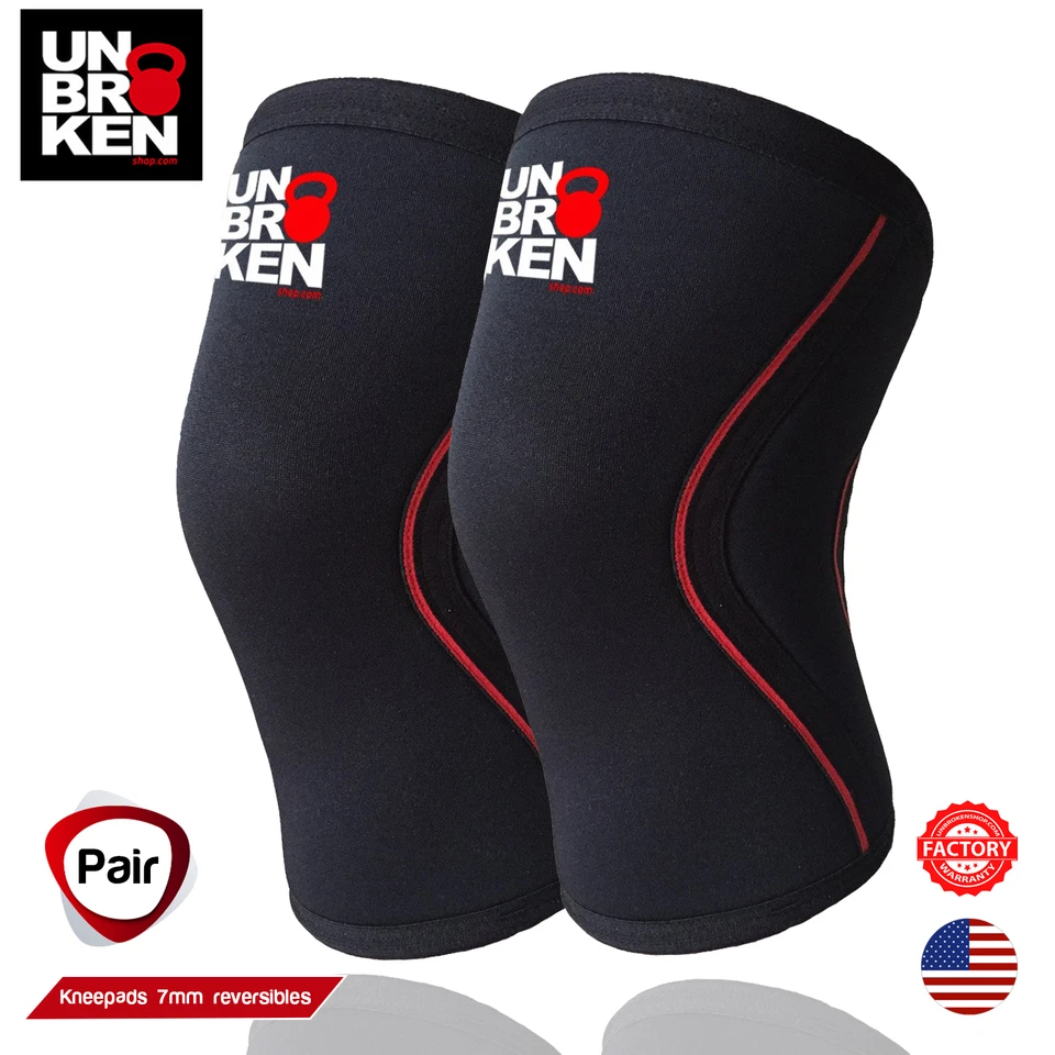 COMBO de mangas de rodilla + espinillas - Crossfit levantamiento de pesas 7 mm - Unbrokenshop Foto 4 de 4