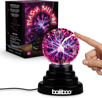 Mini bola de luz de plasma, 3'', globo relámpago activado por tacto
