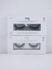 3D Faux Mink Eyelashes SEXY C20300, False Lashes, Glue Included, 2 PACK