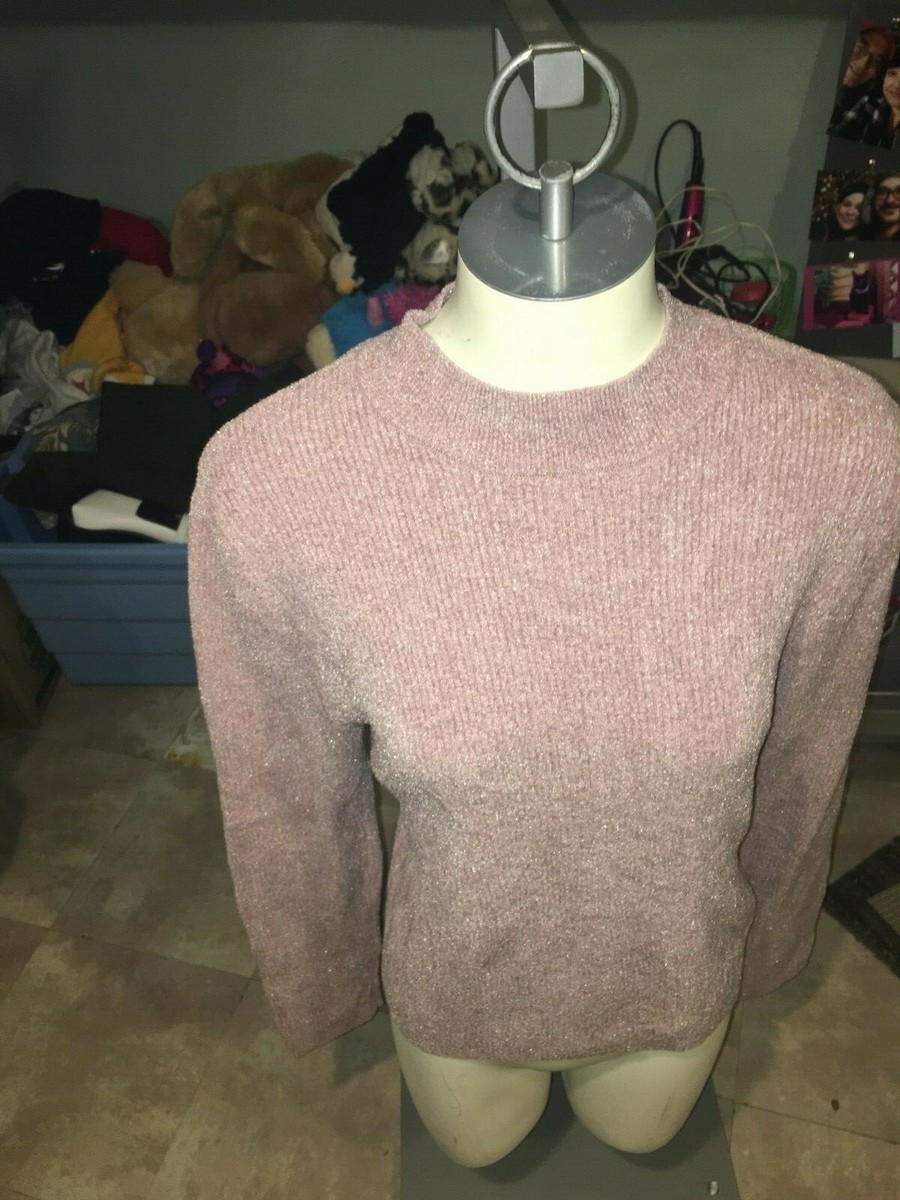 Forever 21+ Womens Top Cropped Knit Sweater Full Length Sleeve