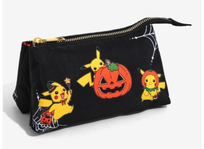 Pokemon Pikachu Halloween Costumes Pumpkin Cosmetic Makeup Bag