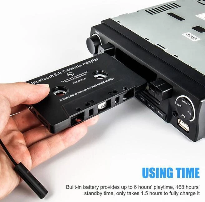 Bluetooth 5.0 Car Audio Stereo Cassette Tape Adapter To Aux for iphone Samsung - Image 3 of 4