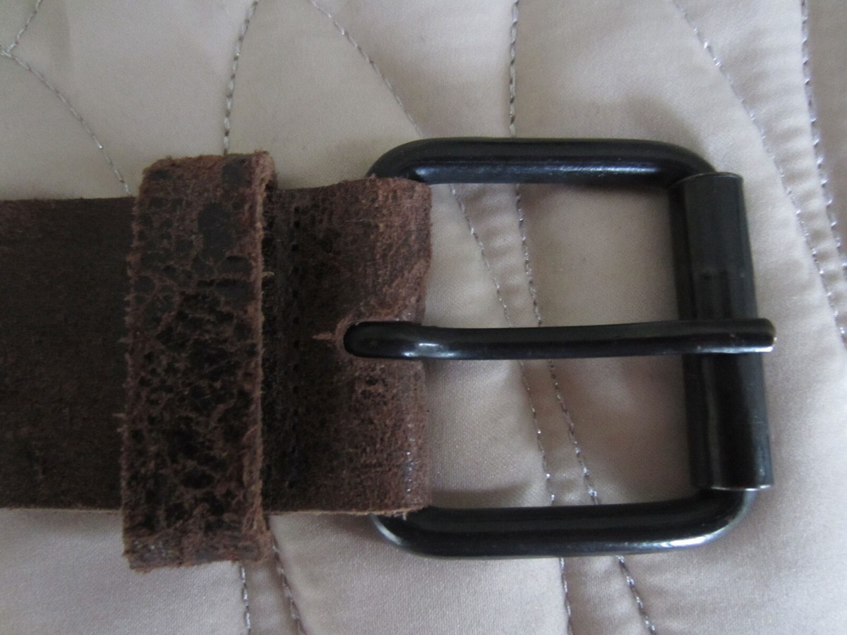 Garuglieri Italian Dark Brown Leather Belt Sz XL GARUGLIERI ITALIAN BROWN AGED GENUINE LEATHER BELT– size L  main image 3