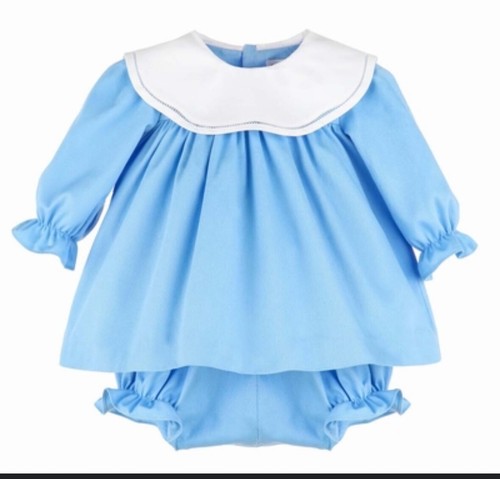 Sophie & Lucas Baby Girls Cozy Club Scallop Bubble Set - Blue