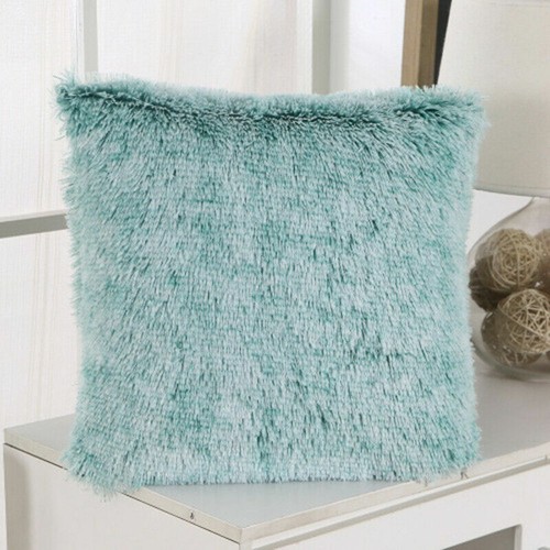 2x Fluffy Plush Pillow Case Shaggy Faux Fur Waist Throw Cushion Cover Home De ∂ - Picture 34 of 37