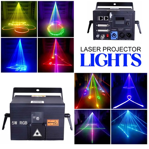 App Edit 5W RGB iLDA DMX Animation laser projector For Wedding Party Stage Light - Picture 5 of 16