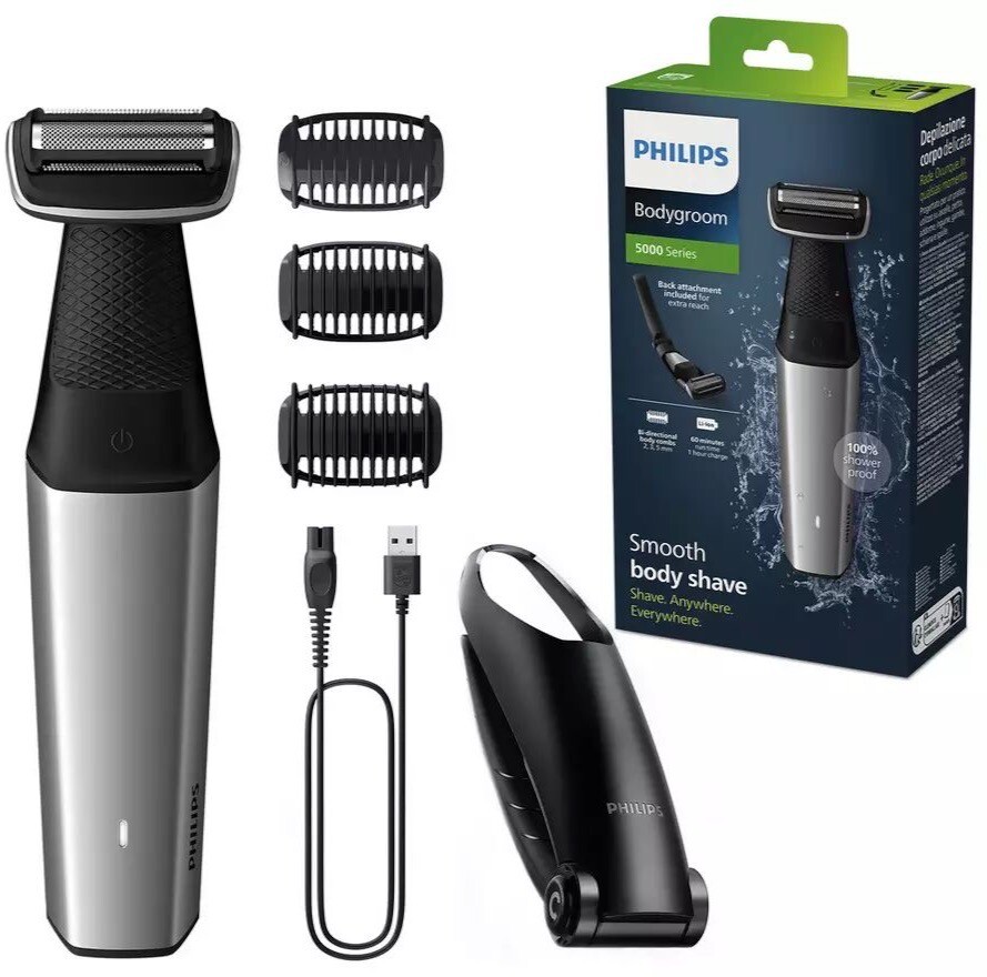 Philips Series 5000 Mens Bodygroom Showerproof Body Groomer Hair