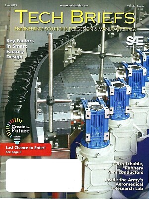 Tech Briefs June 2019 Smart Factory Design Semiconductors Aeromedical Research