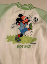 Vtg Walt Disney Productions Mickey Mouse Sleeper One Piece Soccer Pajamas by Lul