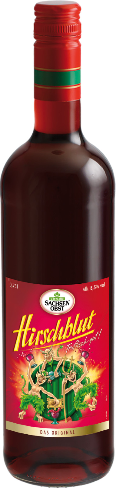 Hirschblut Frucht Wein Das Original 6x0,75l Kelterei Sachsenobst (5,73€/Liter)