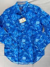 Robert Graham Lewisville Long Sleeve Flip Cuff Club Shirt. Men's S, NWT 198