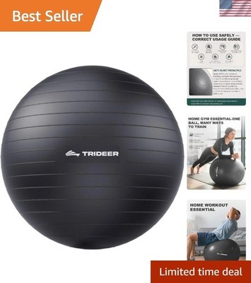 Inflatable Exercise Ball with Quick Pump - Ideal for Core Training & Therapy