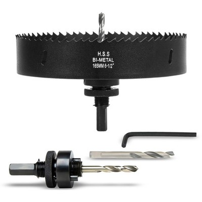 6-1/2 inch Hole Saw for Wood, Metal, Plastic & Drywall, with Arbor | Bi-Metal...