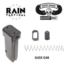 GHOST INC Glock 43X 48 Lo Viz  Plus 2  Magazine Extension Black