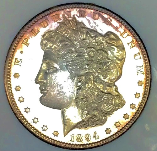 1894 S MORGAN ULTRA PROOF LIKE! HUGE MIRRORS! SUPER SCARCE FIND! WOW NR #64386