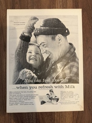 1957 American Dairy Association Print Ad Feel This When You Refresh With Milk