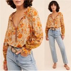 Spell & The Gypsy Collective Seashell Blouse medium oversized sheer woman’s