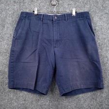 VINTAGE Polo Ralph Lauren Prospect 90s Shorts Mens 38 Blue Chino Zip Fly Faded