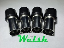 Premium Insulated Oversized 1/0 Ferrules pack of 4  All Black 