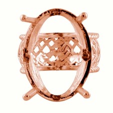 925 Sterling Silver 18x24mm Oval Semi Mount Cocktail Ring For Engagement Ring